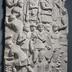 Tirage d'une plaque de la colonne trajane : prisonnier Dace devant Trajan et ses officiers