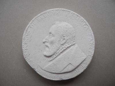 Tirage d'une médaille : buste de Pomponne de Bellièvre