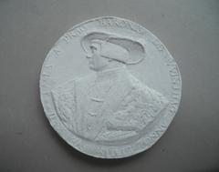 Tirage d'une médaille : buste de Ladislas de Prague, baron de Windhaag