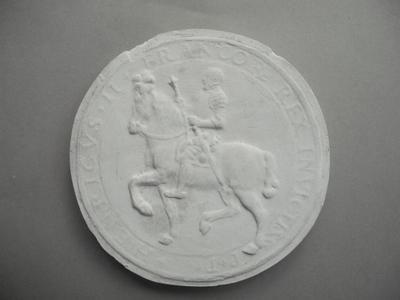 Tirage d'une médaille : Henri II à cheval