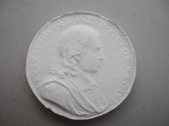 Tirage d'une médaille : buste d'Eustache Le Sueur