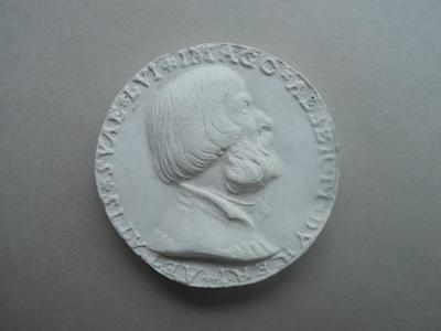 Tirage d'une médaille : buste de profil