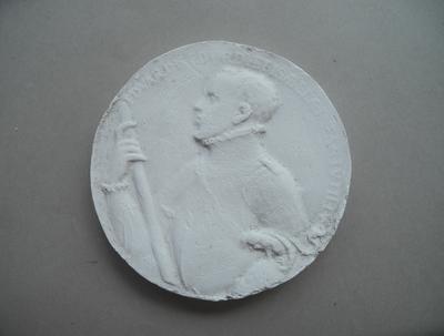 Tirage d'une médaille : buste de profil