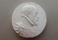 Tirage d'une médaille : buste de Maximilien II de Habsbourg