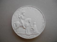 Tirage d'une médaille : Henri IV à cheval