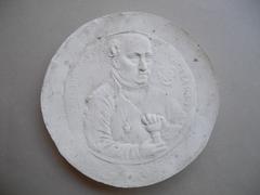 Tirage d'une médaille : buste de Paracelse