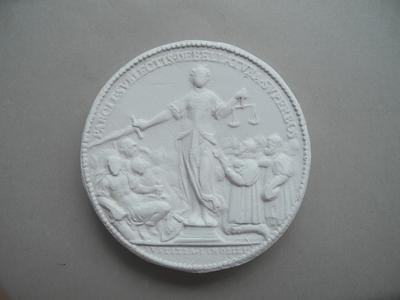 Tirage d'une médaille : Justice
