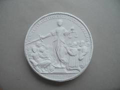 Tirage d'une médaille : Justice