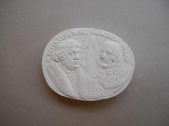 Tirage d'une médaille : bustes de Willibald Pirckheimer et Albrecht Dürer