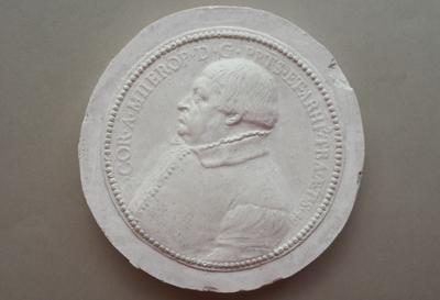Tirage d'une médaille : buste de Corneille van Mierop, prévôt et archidiacre d'Utrecht