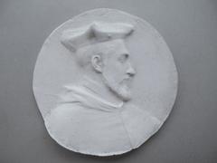 Tirage d'une médaille : buste d'homme barbu