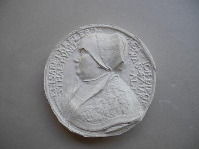 Tirage d'une médaille : buste d'Elisabeth Kreler