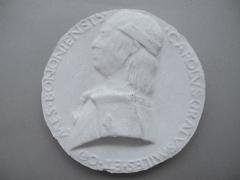 Tirage d'une médaille : buste de Carlo Grati