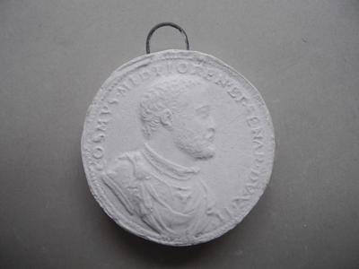 Tirage d'une médaille : buste de Cosimo de' Medici