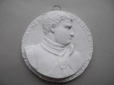 Tirage d'une médaille : buste de Giovanni dalle Bande Nere