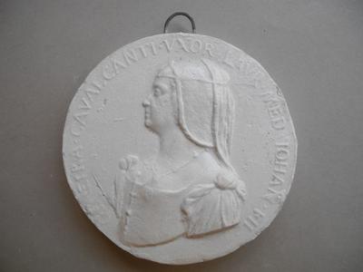 Tirage d'une médaille : buste de Ginevra Cavalcanti, épouse de Laurent de Médicis dit le Magnifique