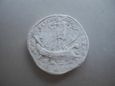 Tirage d'une monnaie : navire