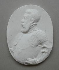 Tirage d'une médaille : buste d'homme cuirassé 