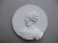 Tirage d'une médaille : buste de Catherine de Médicis