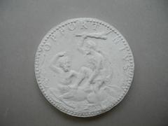 Tirage d'une médaille : Hercule (Henri IV) assomant un centaure (le duc de Savoie)