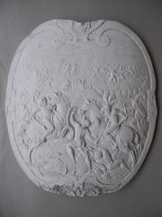 Tirage du motif central du bouclier de Henri II :  la Bataille de Cannes.