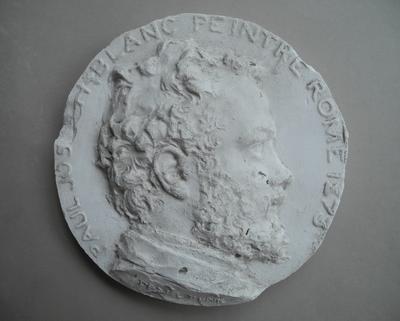 Tirage d'un médaillon : profil de Joseph Blanc