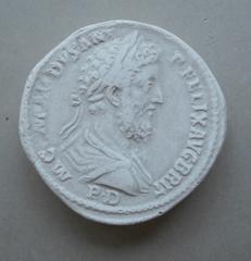 Tirage d'une monnaie : buste de Commode