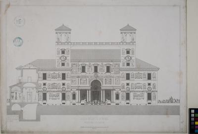 Villa Médicis à Rome : Façade sur les jardins