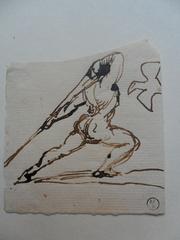 Etude d'homme avec oiseau