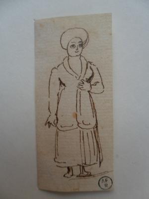 Esquisse de femme à chapeau