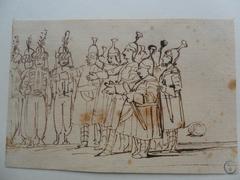 Caricature, Personnages travestis en gladiateurs et sultans