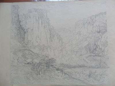 Vue du jardin de Civita Castellana