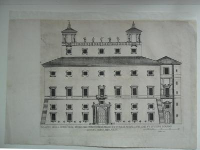 Elévation de la façade extérieure de la Villa Médicis