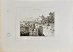 Villa Médicis à Rome : Vue générale du coté de la ville