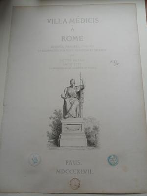 Villa Médicis à Rome : Frontispice