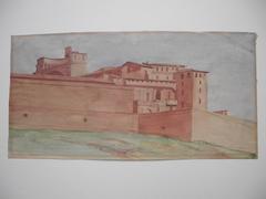 Nicchione du Vatican depuis la Porta Angelica (aujourd'hui piazza Risorgimento)
