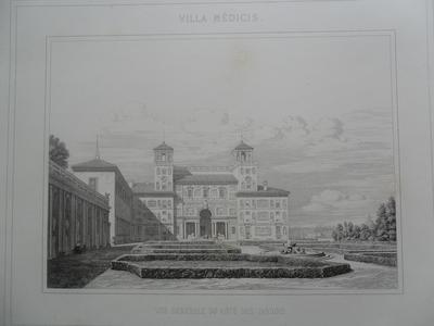 Villa Médicis à Rome : Vue générale du coté des jardins