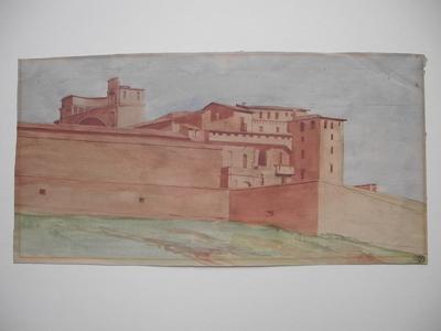Nicchione du Vatican depuis la Porta Angelica (aujourd'hui piazza Risorgimento)