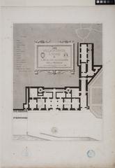Villa Médicis à Rome : plan du rez-de-chaussée sur la promenade