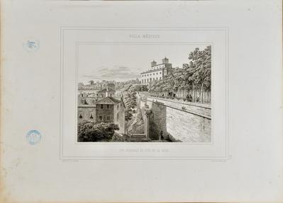 Villa Médicis à Rome : Vue générale du coté de la ville