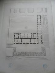 Villa Médicis à Rome : plan du premier étage sur le jardin