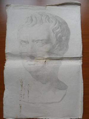 Tête de statue antique, Contre-épreuve