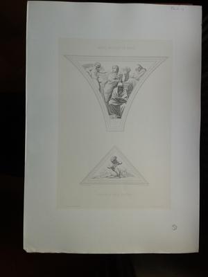 Deux éléments de décor pour la Galerie des fêtes de l'Hôtel de Ville de Paris
