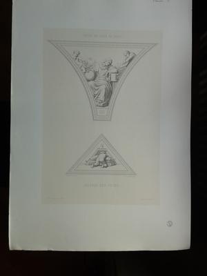 Deux éléments de décor pour la Galerie des fêtes de l'Hôtel de Ville de Paris