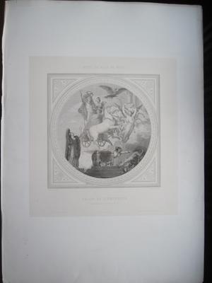 Décor du plafond pour le salon de l'Empereur de l'Hôtel de Ville de Paris