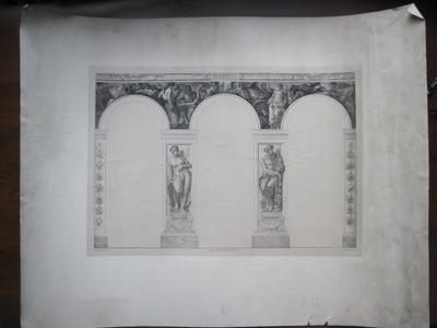 Reproduction d'un élément de décor mural : IUSTITIA