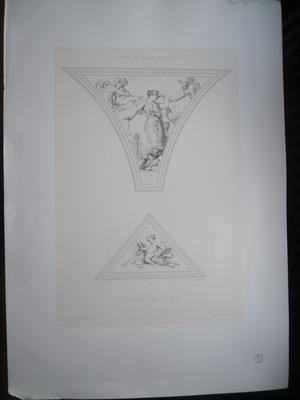Deux éléments de décor pour la Galerie des fêtes de l'Hôtel de Ville de Paris