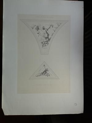 Deux éléments de décor pour la Galerie des fêtes de l'Hôtel de Ville de Paris  