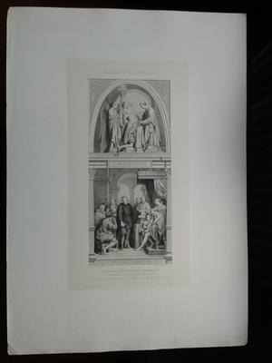 Première communion de saint Louis de Gonzague ; Le saint renonce à sa famille et à ses biens