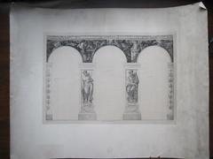 Reproduction d'un élément de décor mural : IUSTITIA